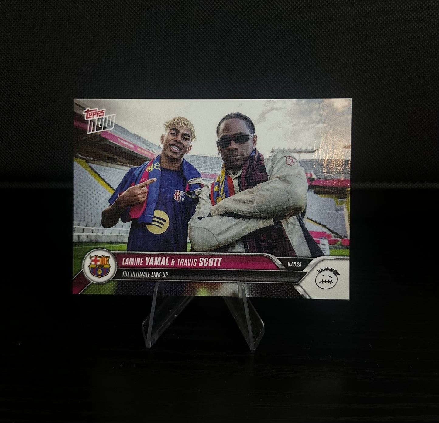 2025-26 Topps Now FC Barcelona #001 Lamine Yamal / Travis Scott
