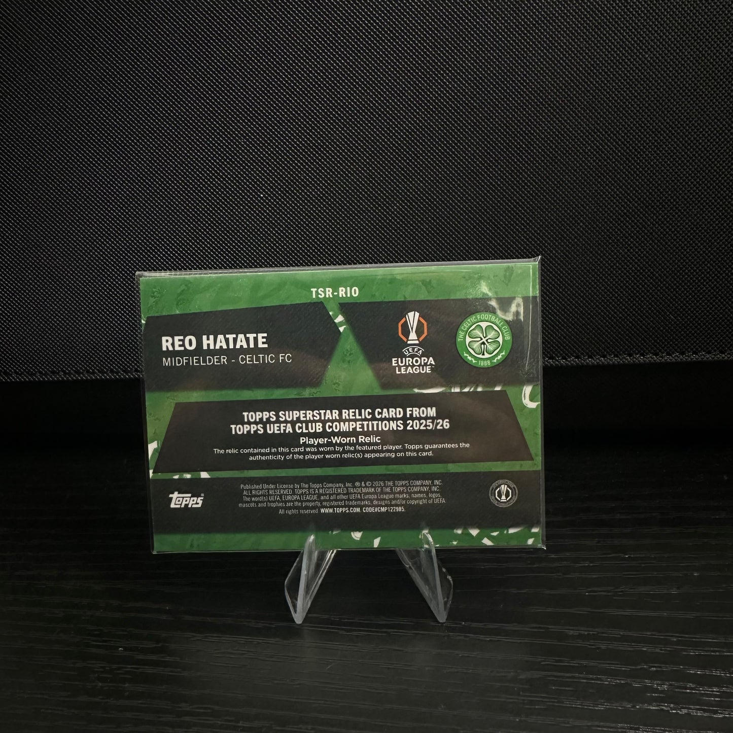 Reo Hatate 2025-26 Topps UEFA Flagship CC #/250 Player Worn Relic #TSR-RIO