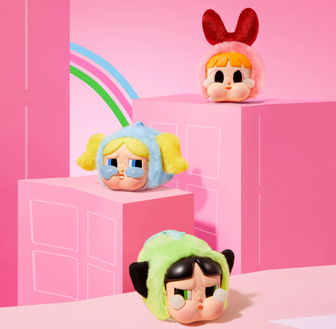 Pop Mart CryBaby x Powerpuff Girls Series Vinyl Face Plush Blind Box