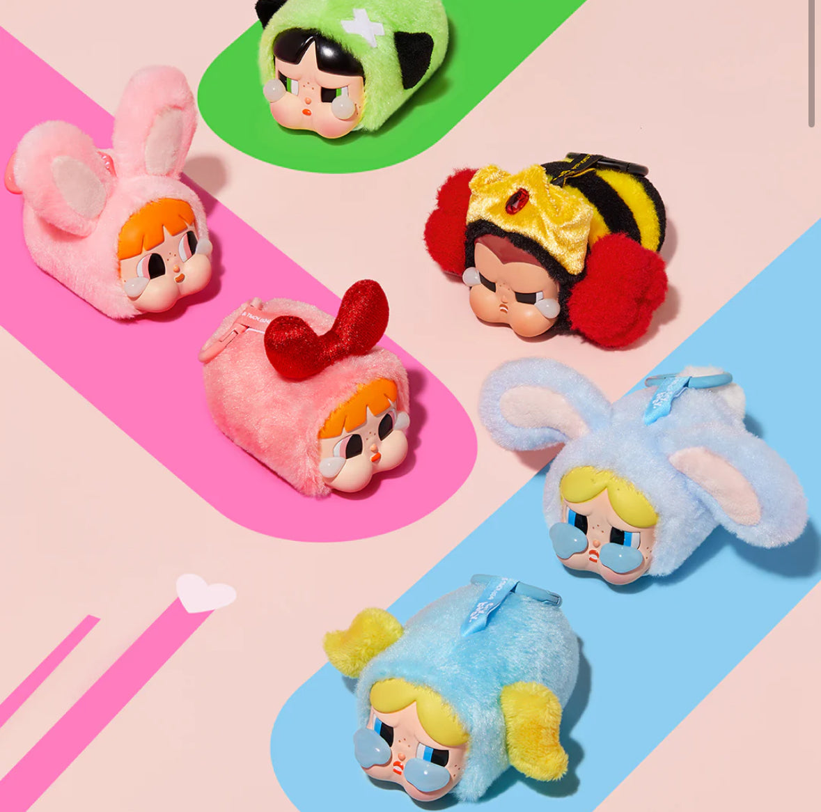 Pop Mart CryBaby x Powerpuff Girls Series Vinyl Face Plush Blind Box