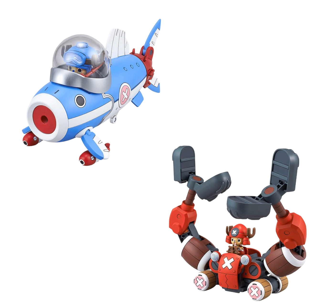 One Piece Chopper Submarine Robot 3 and Chopper Crane Robot 5 Model Kit