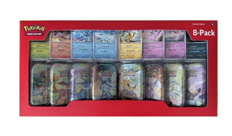 Pokémon Prismatic Evolutions 8-Pack Mini Tins