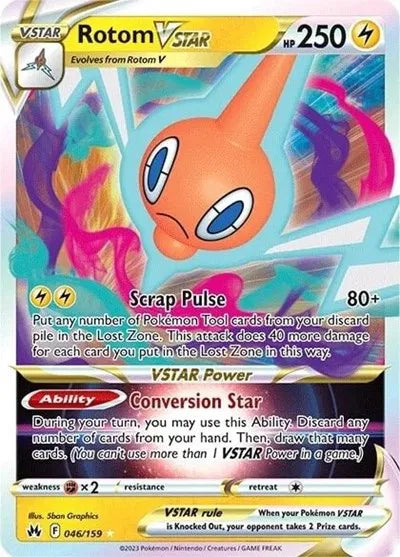 Rotom VSTAR - 046/159 - Crown Zenith (Near Mint)