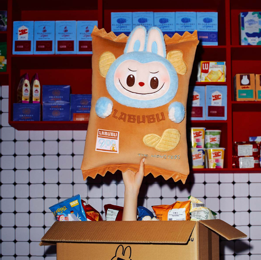 Pop Mart Labubu The Monsters Wacky Mart Series Chips Pillow