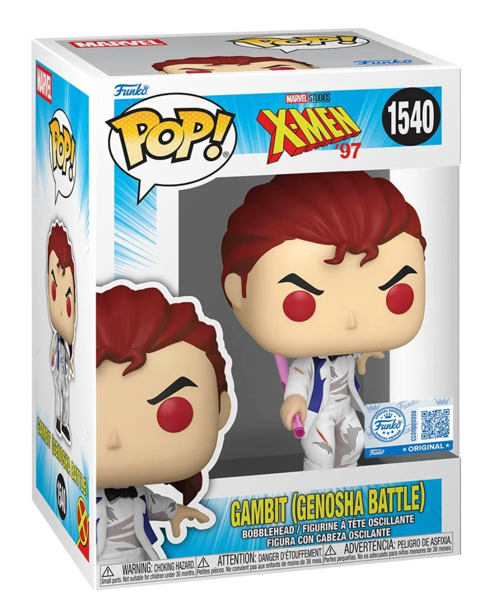 X-Men '97 Gambit (Genosha Battle) Funko Pop! Vinyl Figure #1540 - Entertainment Earth Exclusive