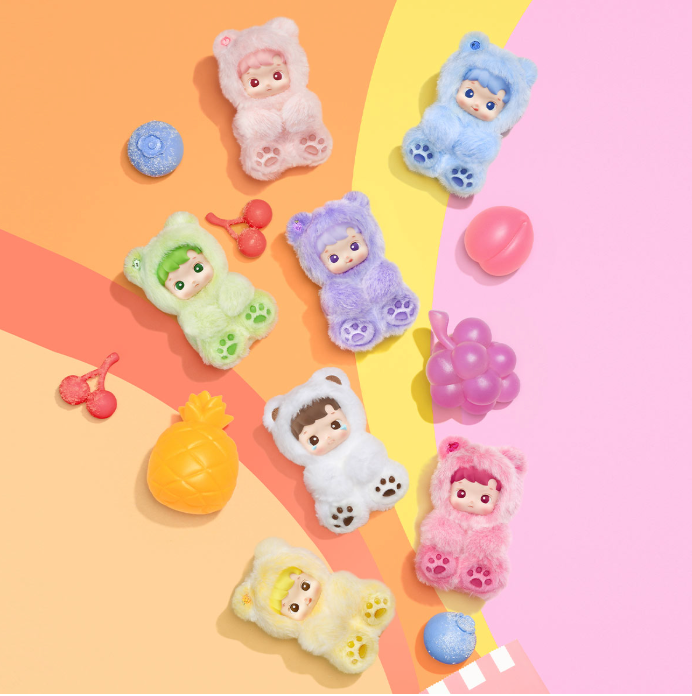 Pop Mart HACIPUPU Gummy Bear Series Vinyl Plush Pendant Single Blind Box