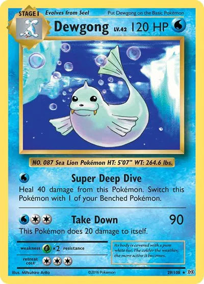 Dewgong - 29/108 - Evolutions (Lightly Played)
