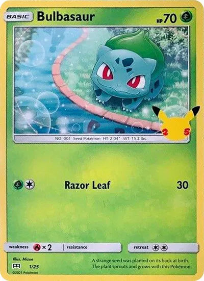 Bulbasaur - 1/25 - McDonald's 25th Anniversary Promos (Near Mint)