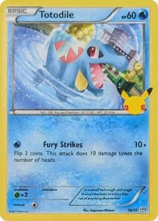 Totodile - 18/25 - McDonald's 25th Anniversary Promos (Near Mint)
