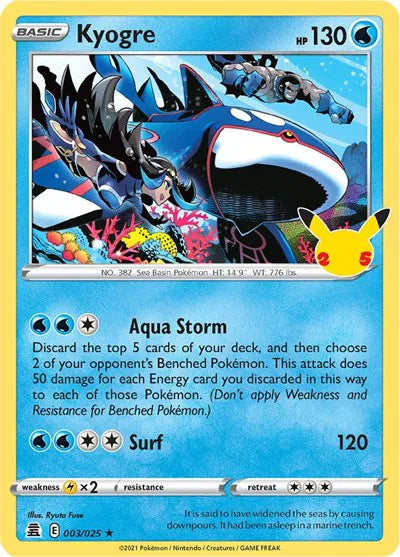 Kyogre - 003/025 - Celebrations (Near Mint)
