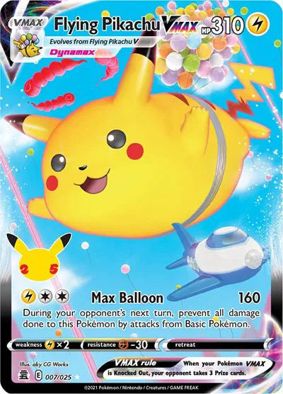 Flying Pikachu VMAX - 007/025 - Celebrations (Near Mint)