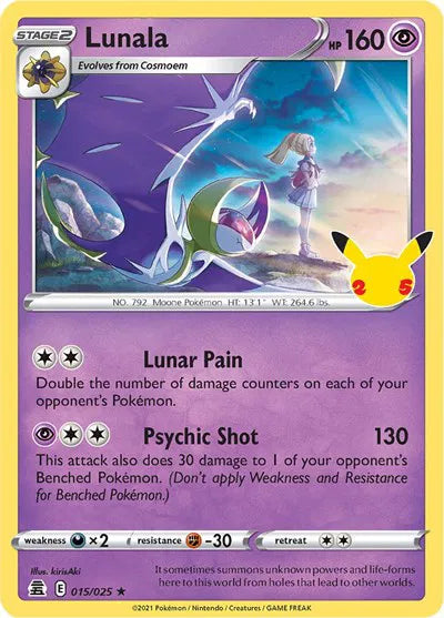 Lunala - 015/025 - Celebrations (Near Mint)