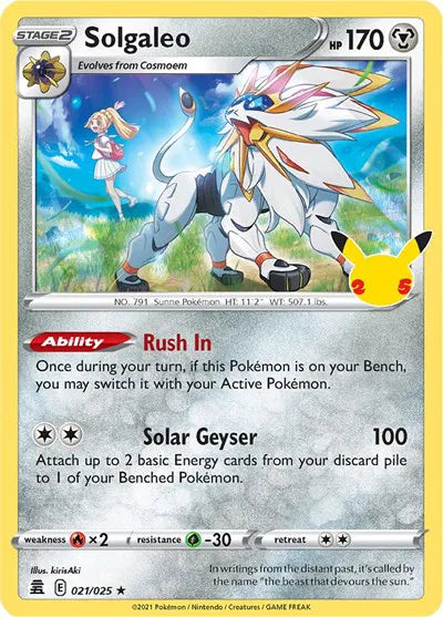 Solgaleo - 021/025 - Celebrations (Near Mint)