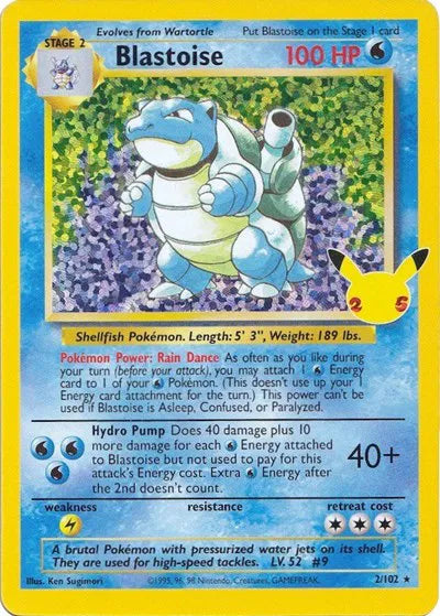 Blastoise - 2/102 - Celebrations: Classic Collection (Near Mint)