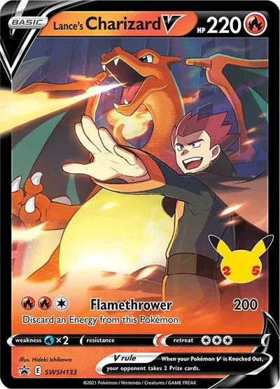 Lance's Charizard V - SWSH133 - Sword & Shield Promo (Damaged)