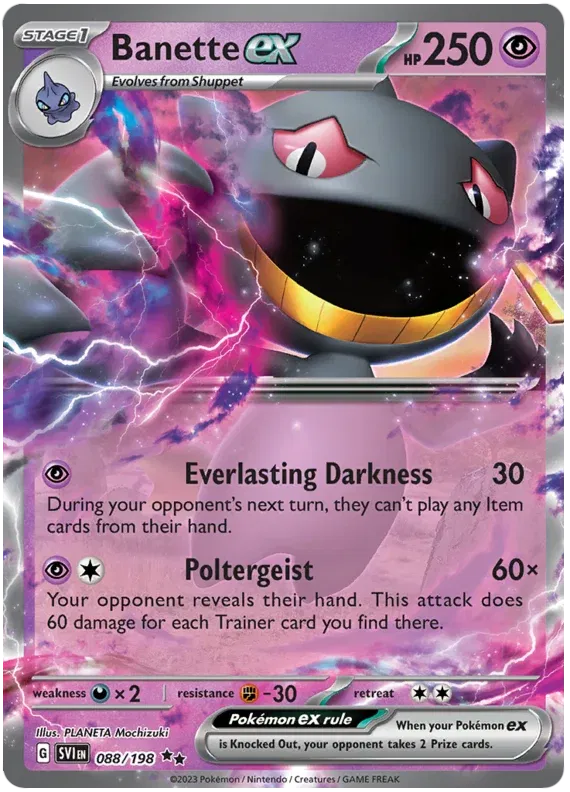 Banette ex - 088/198 - Scarlet & Violet Base Set (Near Mint)