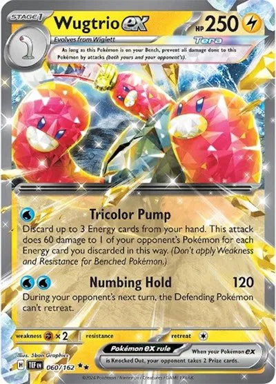 Wugtrio ex - 060/162 - Temporal Forces (Near Mint)