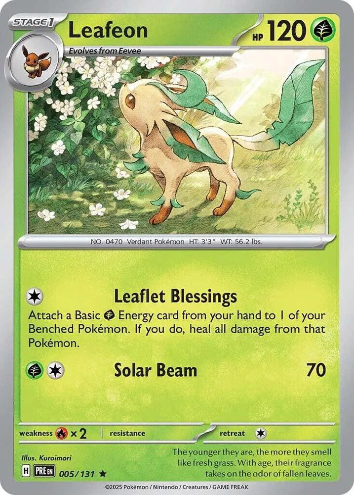 Leafeon - 005/131 - Prismatic Evolutions (Near Mint)