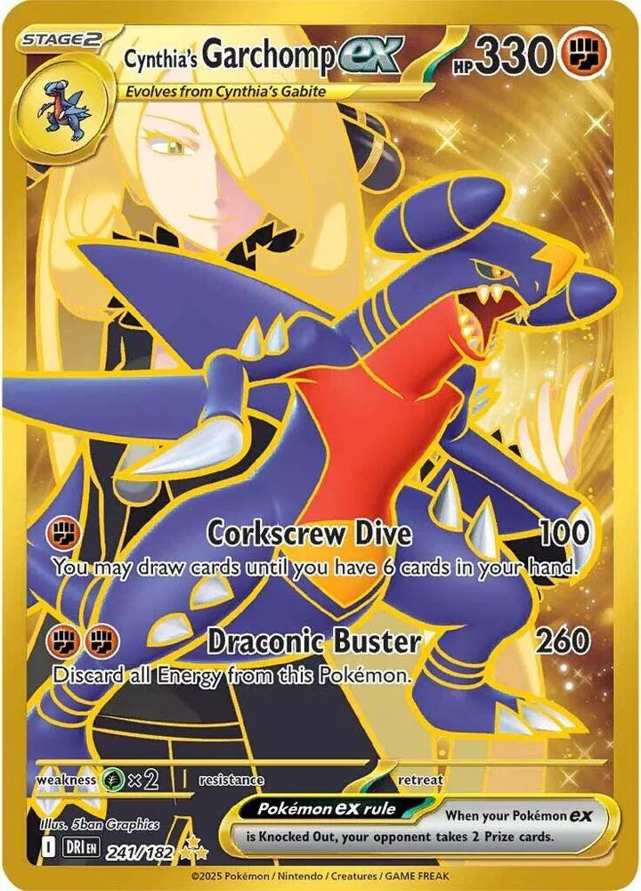 Cynthia's Garchomp ex - 241/182 - Destined Rivals (Near Mint)