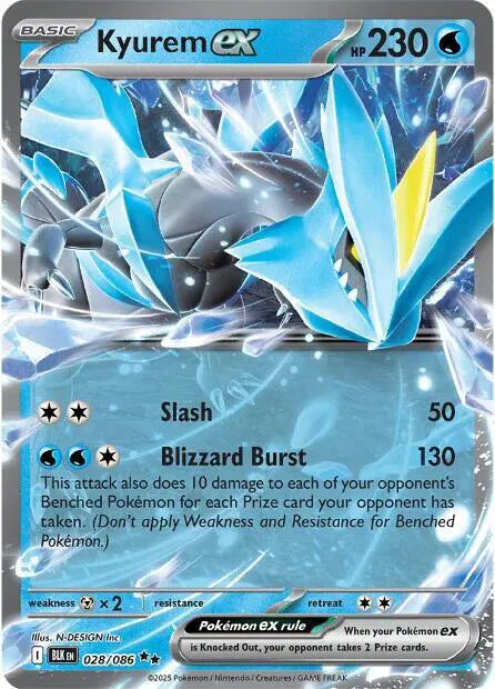 Kyurem ex - 028/086 - Black Bolt (Near Mint)