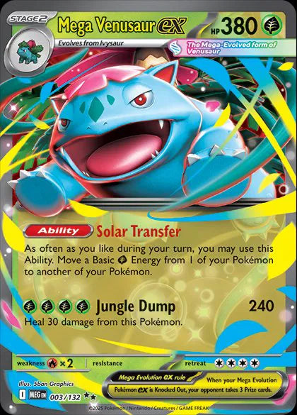Mega Venusaur ex - 003/132 - Mega Evolution (Near Mint)