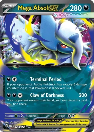 Mega Absol ex - 086/132 - Mega Evolution (Near Mint)