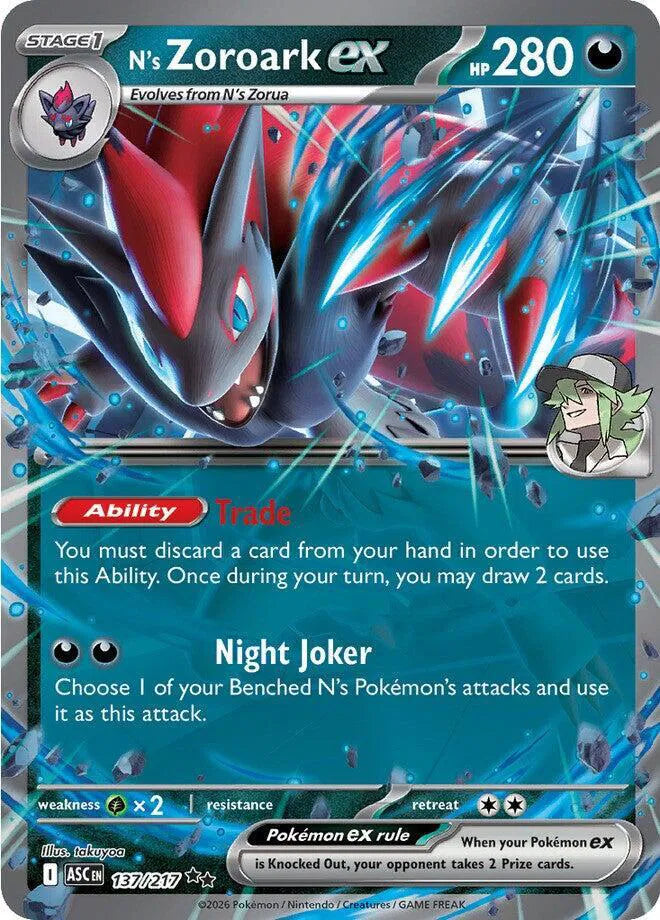 N's Zoroark ex - 137/217 - Ascended Heroes (Near Mint)