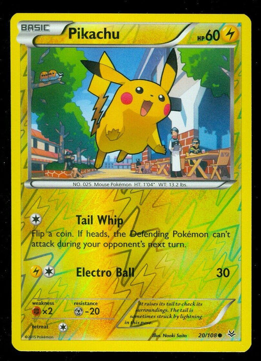 Pikachu - 20 - Roaring Skies Reverse Holo Foil (Heavily Played)