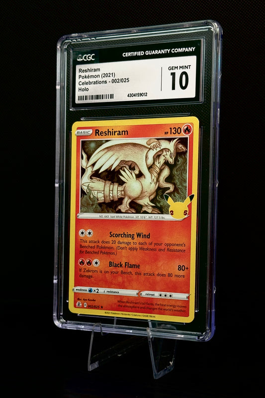 2021 Reshiram Celebrations #002/025 Holo CGC 10