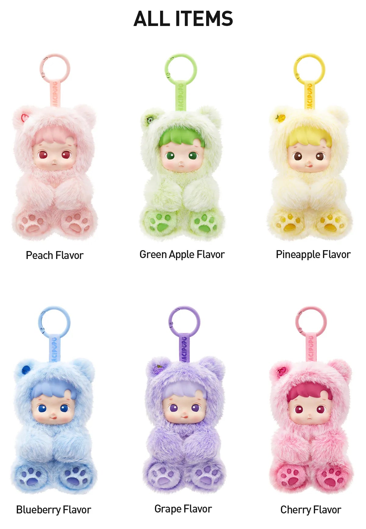 Pop Mart HACIPUPU Gummy Bear Series Vinyl Plush Pendant Single Blind Box