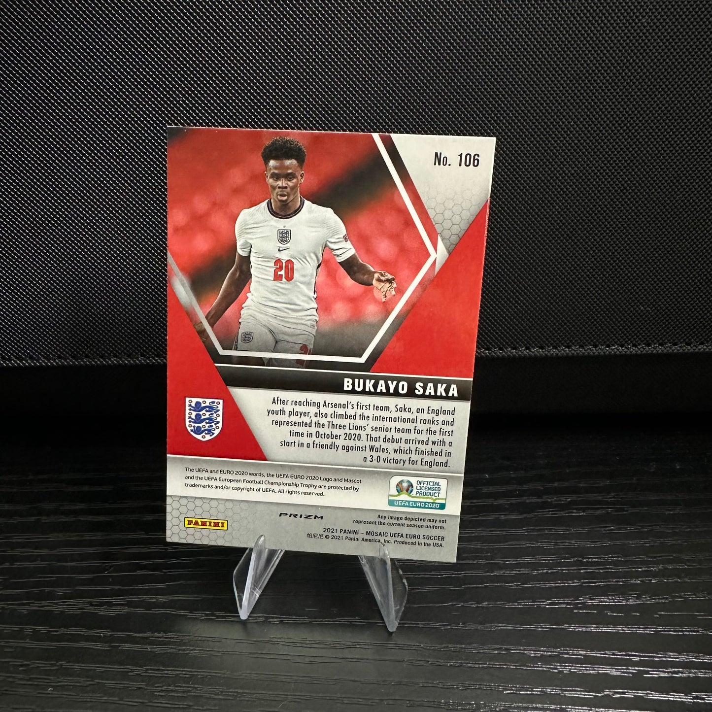 2021 Panini Mosaic UEFA
Euro 2020 Silver Mosaic
Prizm Bukayo Saka #106