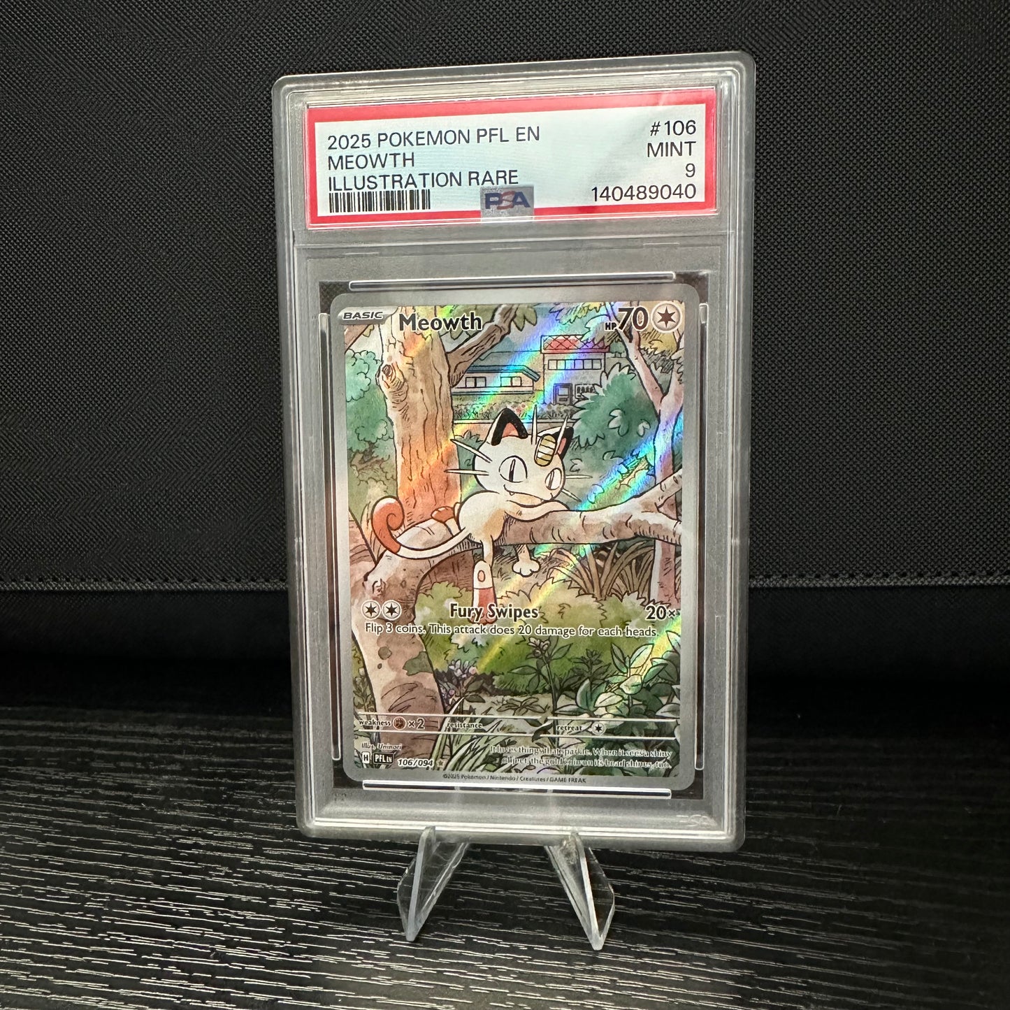 Meowth - 106/094 - Phantasmal Flames PSA 9