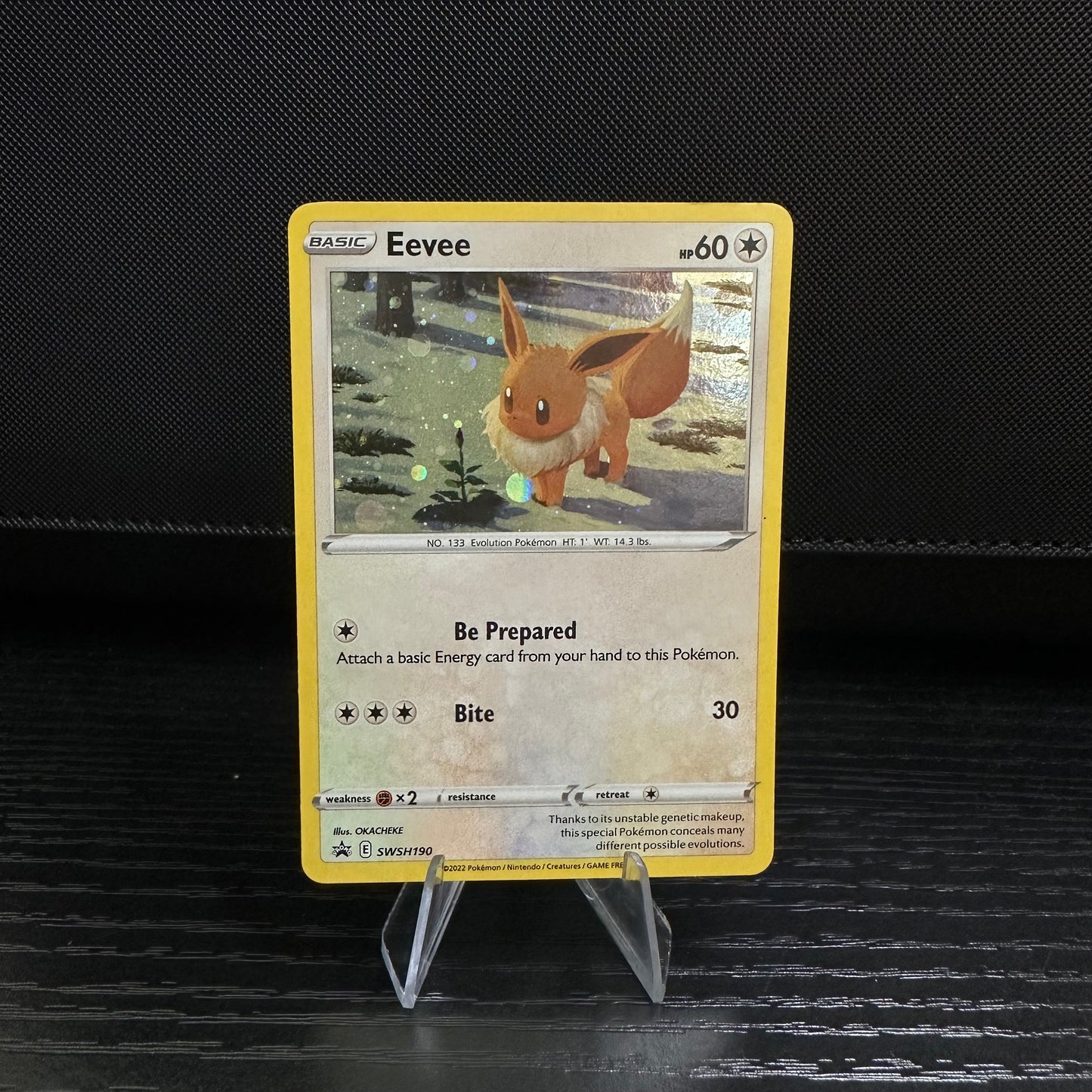 Eevee - SWSH190 - SWSH: Sword & Shield Promo Cards (SWSD) (Moderately Played)