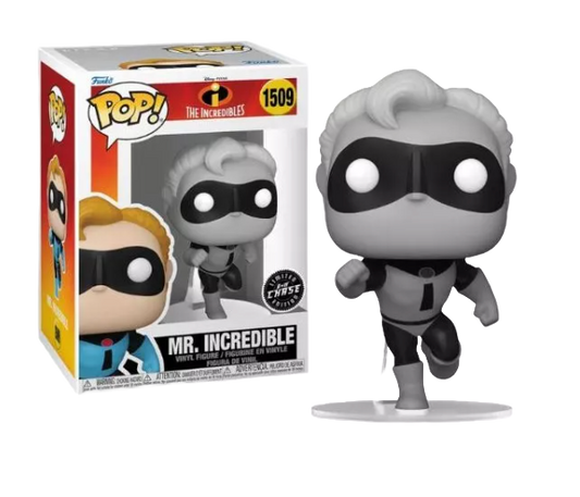 Funko Pop! Disney: Incredibles 20th Anniversary - Mr. Incredible 1509 Black and White Chase with Box Protector