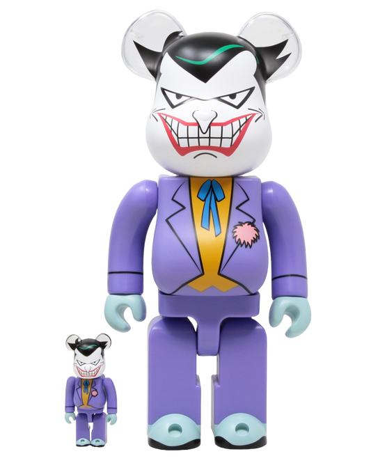 Joker Batman The Animated Series Version 100% 400% Bearbrick Figure Set (Pre owned)