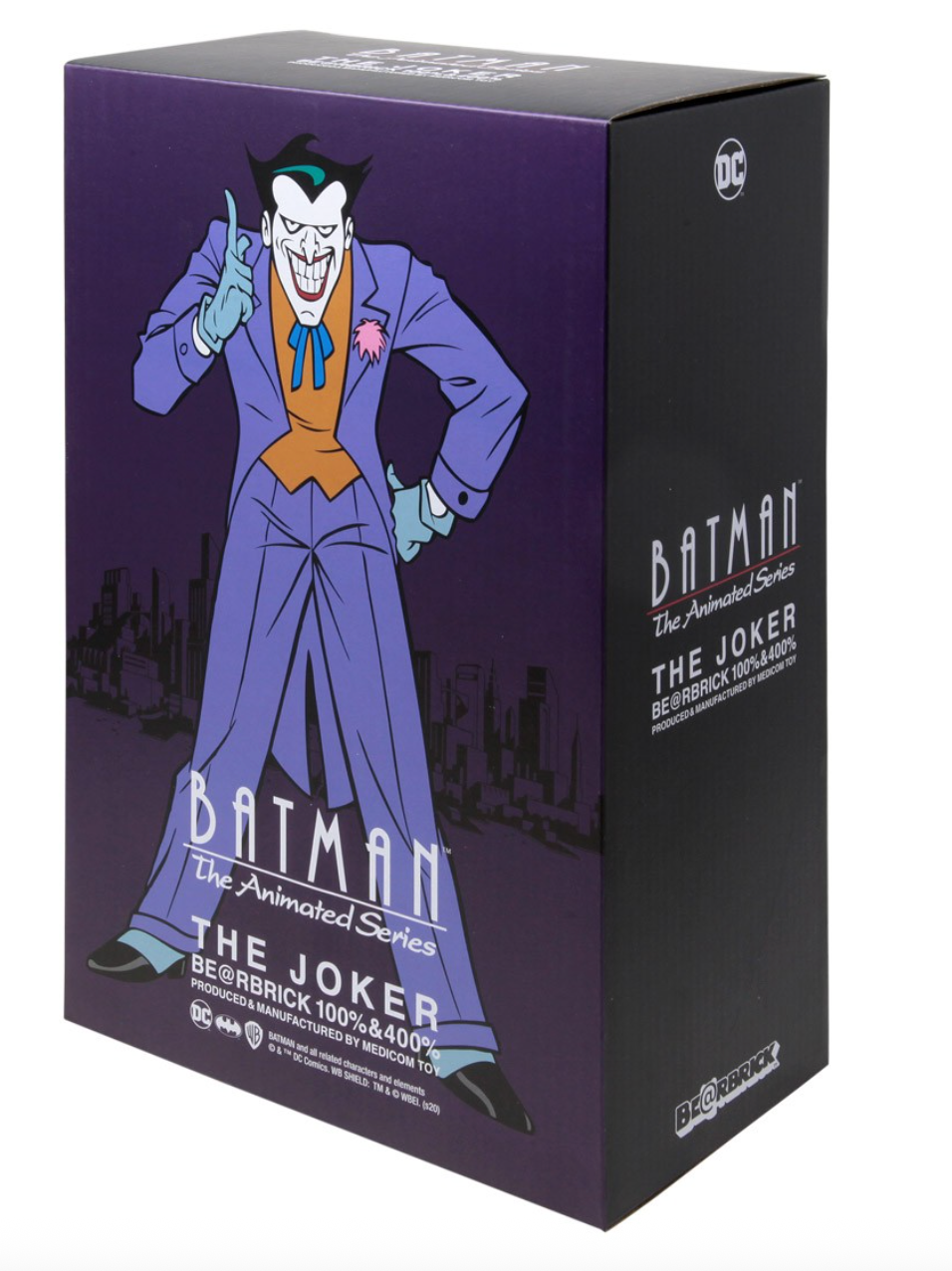 Joker Batman The Animated Series Version 100% 400% Bearbrick Figure Set (Pre owned)