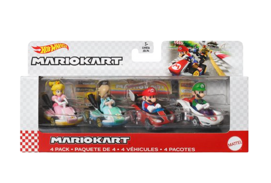 Mario Kart Hot Wheels 2025 Mix 3 Vehicle 4-Pack