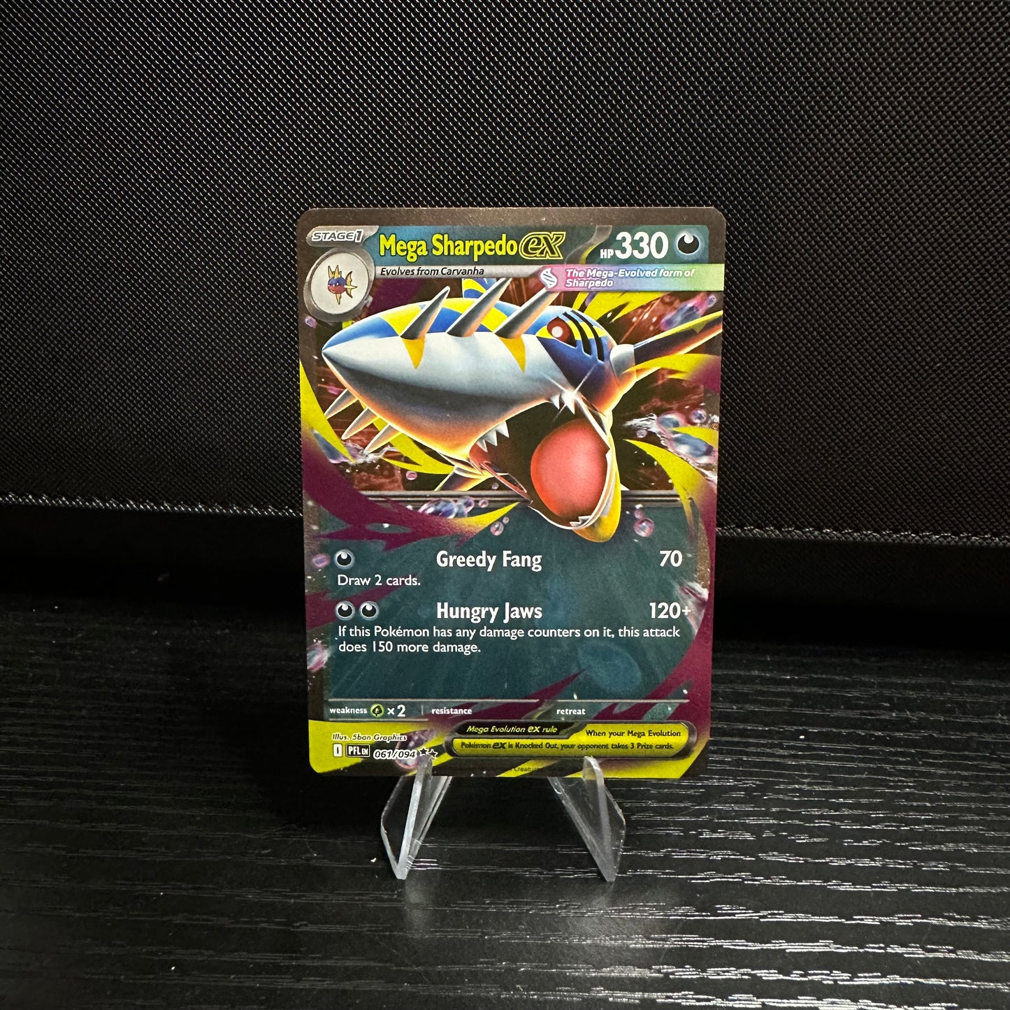 Mega Sharpedo ex - 061/094 - ME02: Phantasmal Flames (PFL) (Near Mint)