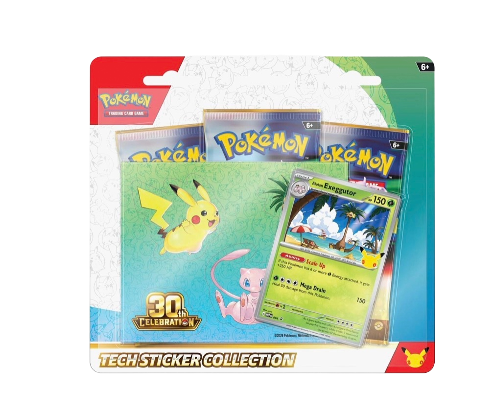 Pokémon 30th Celebration Tech Sticker Collection Alolan Exeggutor