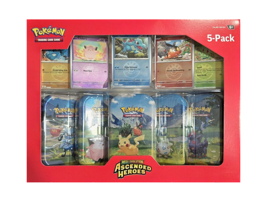 Pokémon Ascended Heroes Mini Tins 5-Pack