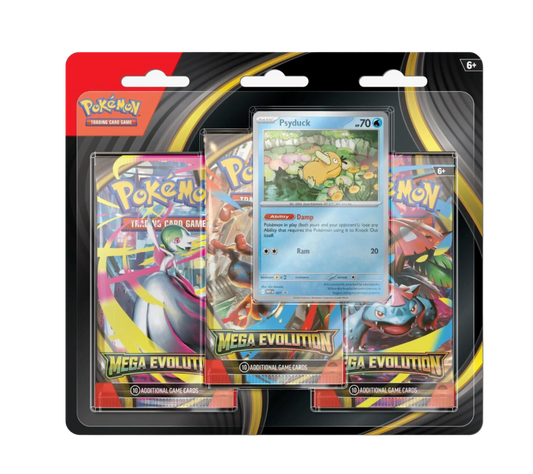 Pokémon Mega Evolution 3 Pack Blister [Psyduck]