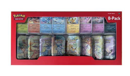 Pokémon Prismatic Evolutions 8-Pack Mini Tins