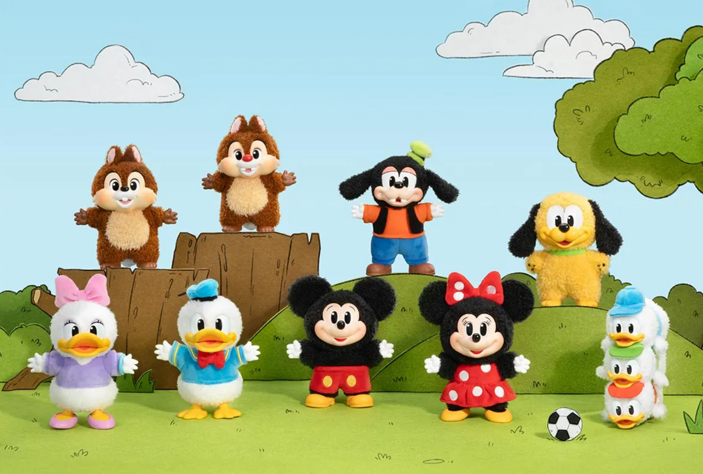 POP MART Mickey Family ドナルド　デイジー　セット Pop Mart Disney Mickey Family Together Series Plush Keychain
