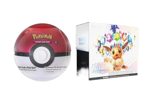 Sam's Club Pokémon Prismatic Evolutions Elite Trainer Box and Pokeball