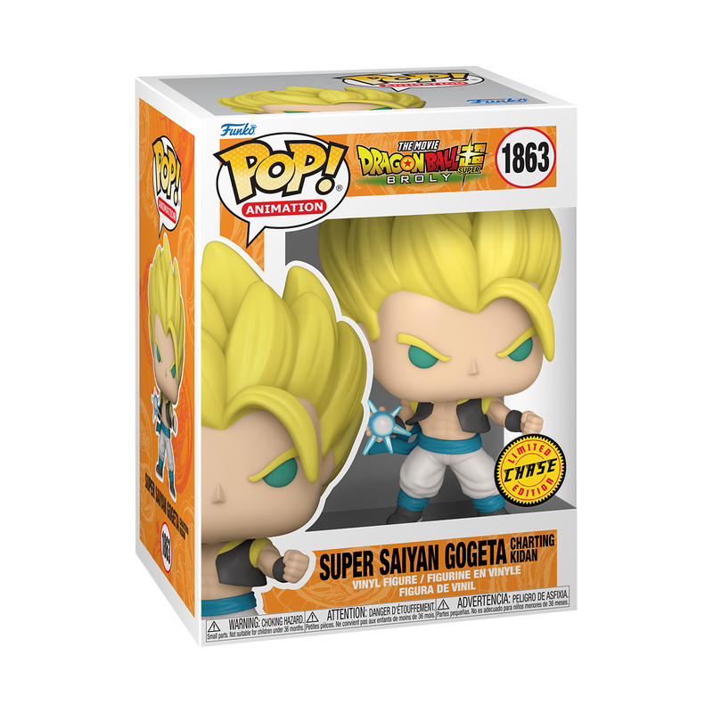 Funko Pop! Dragon Ball Super: Broly - Super Saiyan Gogeta Charting Kidan Chase #1863 (Damaged) with Box Protector