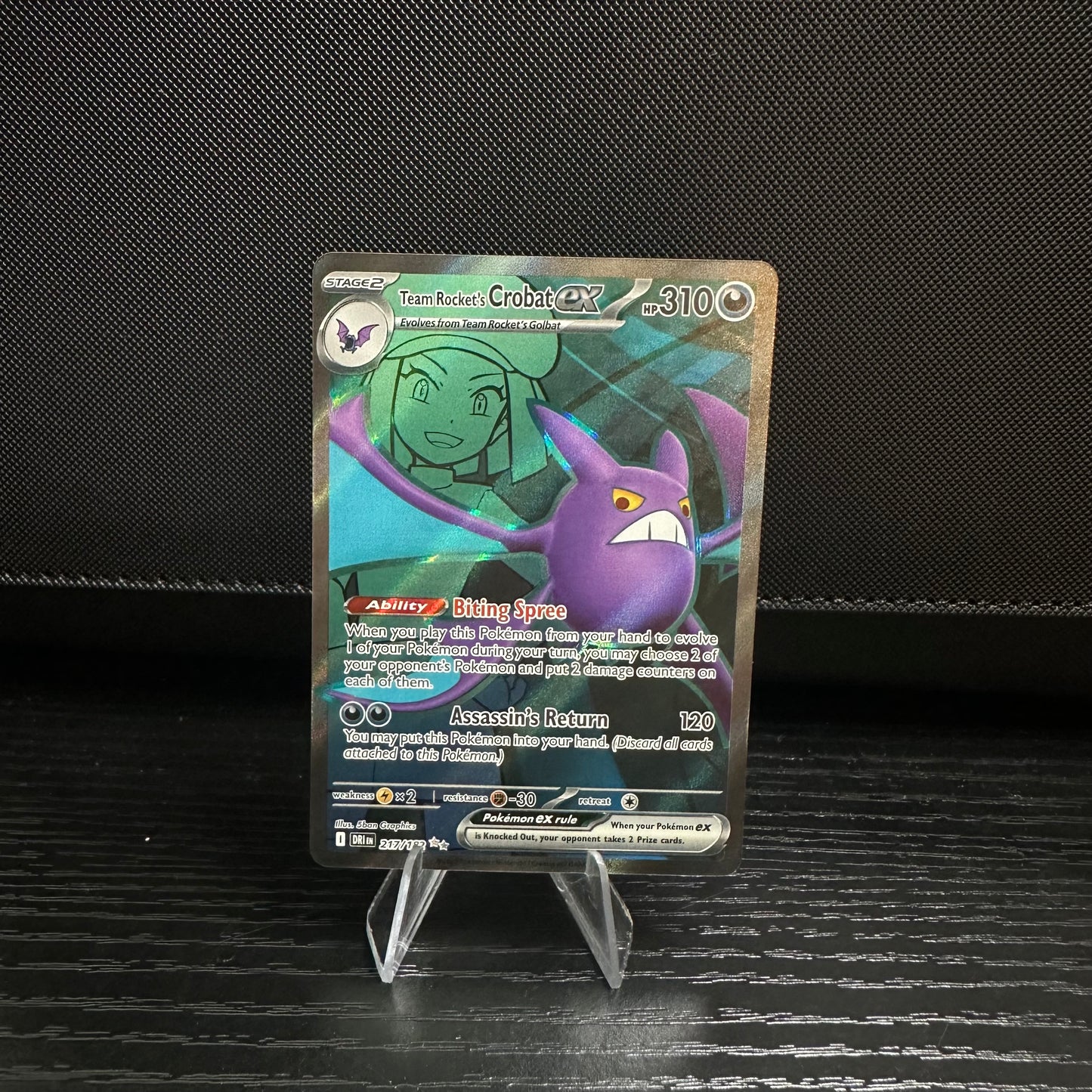Team Rocket's Crobat ex - 217/182 - SV10: Destined Rivals (DRI) (Near Mint)