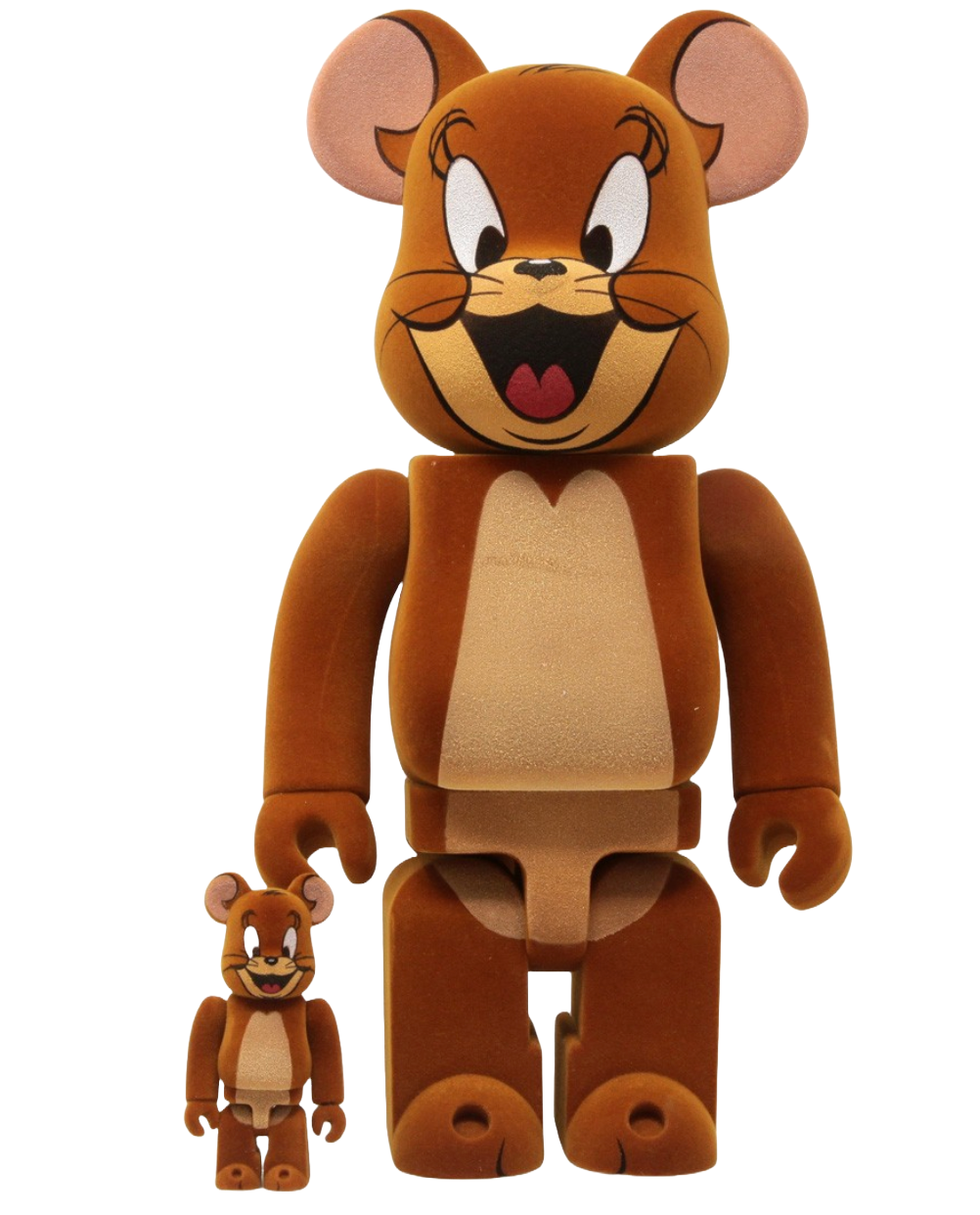 Tom and Jerry - Jerry Flocky 100% 400% Bearbrick Figure Set (Pre owned)