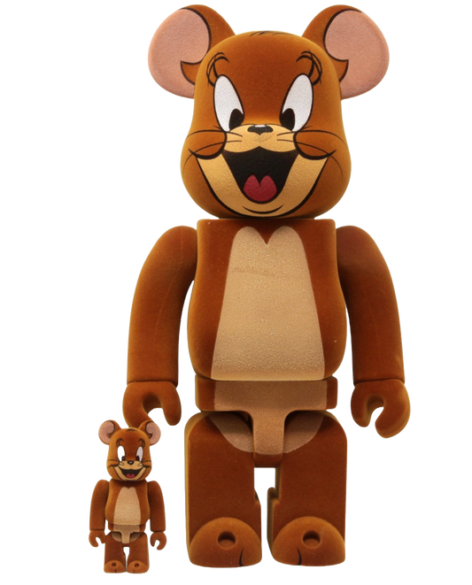 Tom and Jerry - Jerry Flocky 100% 400% Bearbrick Figure Set (Pre owned)