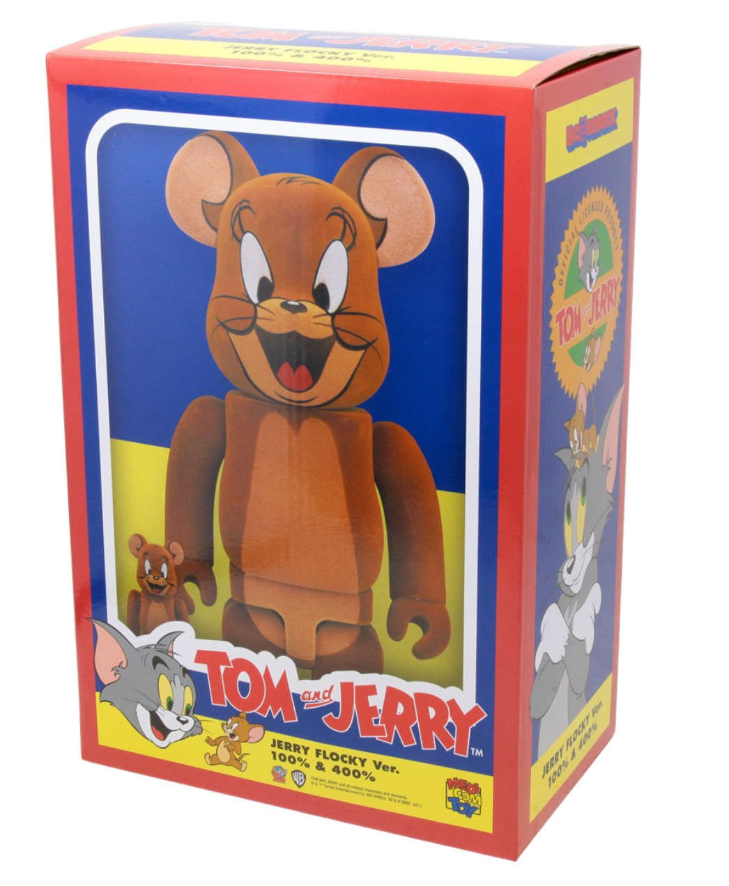 Tom and Jerry - Jerry Flocky 100% 400% Bearbrick Figure Set (Pre owned)