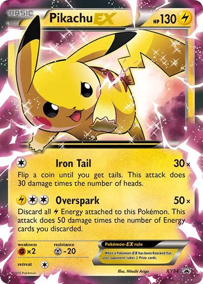 Pikachu EX - XY84 - XY Promos (Damaged)